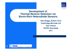 Development of Thermal Neutron Detection via Boron