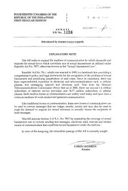 SBN-1098 (as filed) - Senate of the Philippines