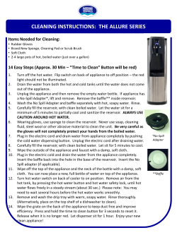 cleaning instructions: the allure series