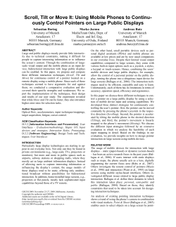 Scroll, Tilt or Move It: Using Mobile Phones to Continu