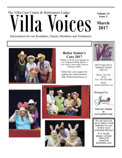April Villa Voices - Jarlette Health Services