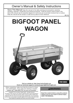 bigfoot panel wagon - Harbor Freight Tools