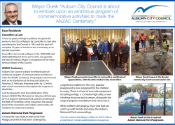 Mayor Oueik &ldquo;Auburn City Council is about to embark upon an