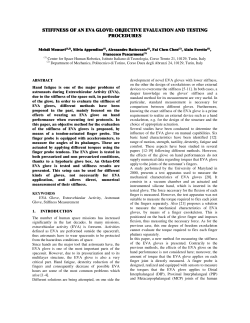 Stiffness of an EVA Glove: Objective Evaluation and Testing
