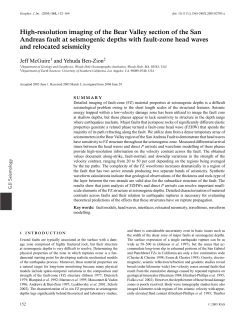 High-resolution imaging of the Bear Valley section of the San