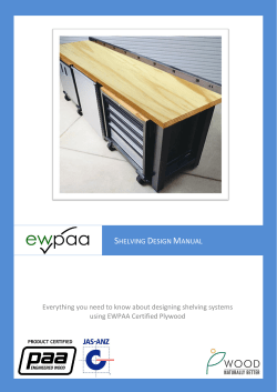 Plywood Shelving Design Manual