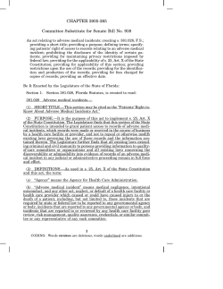 CHAPTER 2005-265 Committee Substitute for