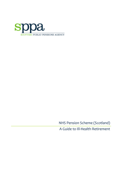 NHS Ill Health Guidance - Scottish Public Pensions Agency