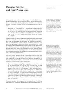 Chamber Pot, Urn and Their Proper Uses