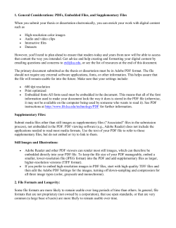 1. General Considerations: PDFs, Embedded Files, and