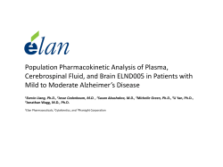 Population Pharmacokinetic Analysis of Plasma, Cerebrospinal