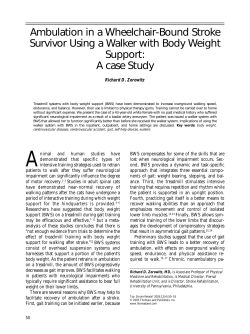 Ambulation in a Wheelchair