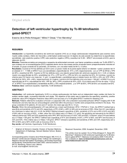 Detection of left ventricular hypertrophy by Tc