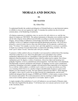 morals and dogma - Harmonie Lodge No. 699 &ndash; OM