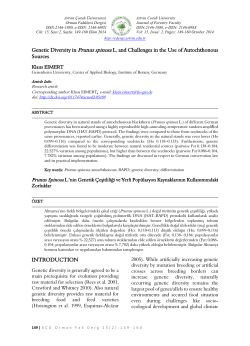 Genetic Diversity in Prunus spinosa L. and Challenges in the Use of