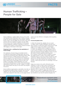 Human Trafficking &ndash; People for Sale