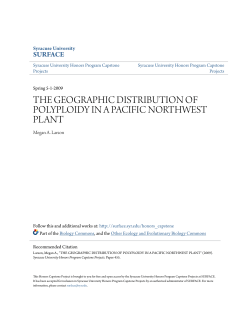 THE GEOGRAPHIC DISTRIBUTION OF POLYPLOIDY IN A PACIFIC