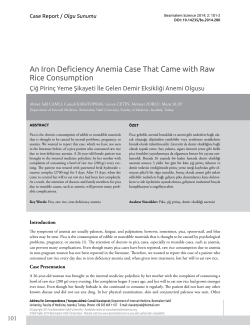 An Iron Deficiency Anemia Case That Came with Raw Rice