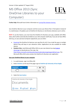MS Office 2013 (Sync OneDrive Libraries to your