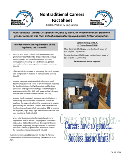 Nontraditional Careers Fact Sheet
