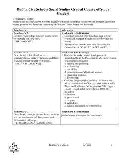 Dublin City Schools Social Studies Graded Course of Study Grade 8