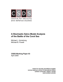 A Stochastic Salvo Model Analysis of the Battle of the Coral Sea