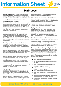 Information Sheet - Cancer Council ACT