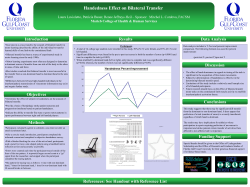 Handedness Effect on Bilateral Transfer