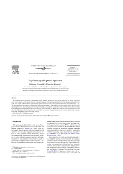 A paleomagnetic power spectrum