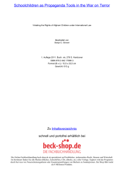 Schoolchildren as Propaganda Tools in the War on Terror