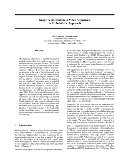 Image Segmentation in Video Sequences