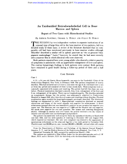 An Unidentified Reticuloendothelial Cell in Bone