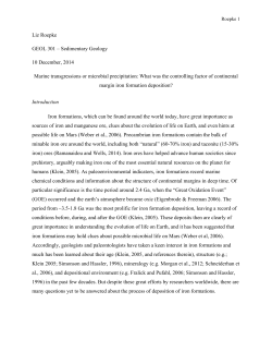 Marine transgressions or microbial precipitation: What was the