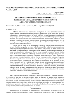 determination of porosity of materials by means of metallographic