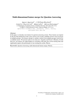 Multi-Dimensional Feature Merger for Question