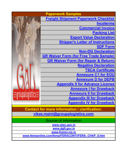 Paperwork Samples Freight Shipment Paperwork Checklist
