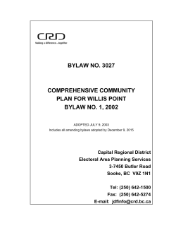 bylaw no. 3027 comprehensive community plan for willis point bylaw