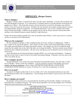 Shingles - Summit County Public Health