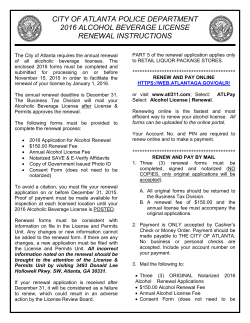 Instruction Sheet - Atlanta Police Department