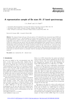 A representative sample of Be stars III: H band spectroscopy
