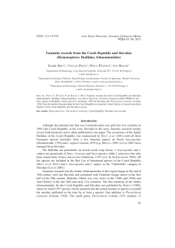 Faunistic records from the Czech Republic and Slovakia