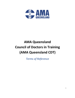 AMA Queensland CDT Terms of Reference March 2017