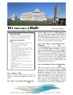 10D Flavours of Italy (Tour Code: EU10F)