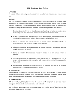 ERP Sensitive Data Policy