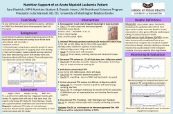 Nutrition Support of an Acute Myeloid Leukemia Patient