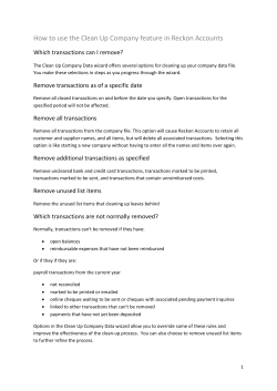 How to use the Clean Up Company feature in Reckon Accounts