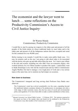 The Economist and the Lawyer Went to Lunch... some reflections on