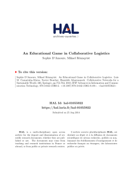 An Educational Game in Collaborative Logistics