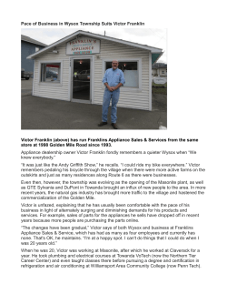 Pace of Business in Wysox Township Suits Victor Franklin Victor