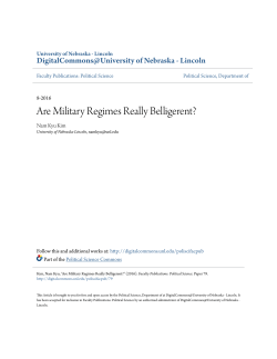 Are Military Regimes Really Belligerent?